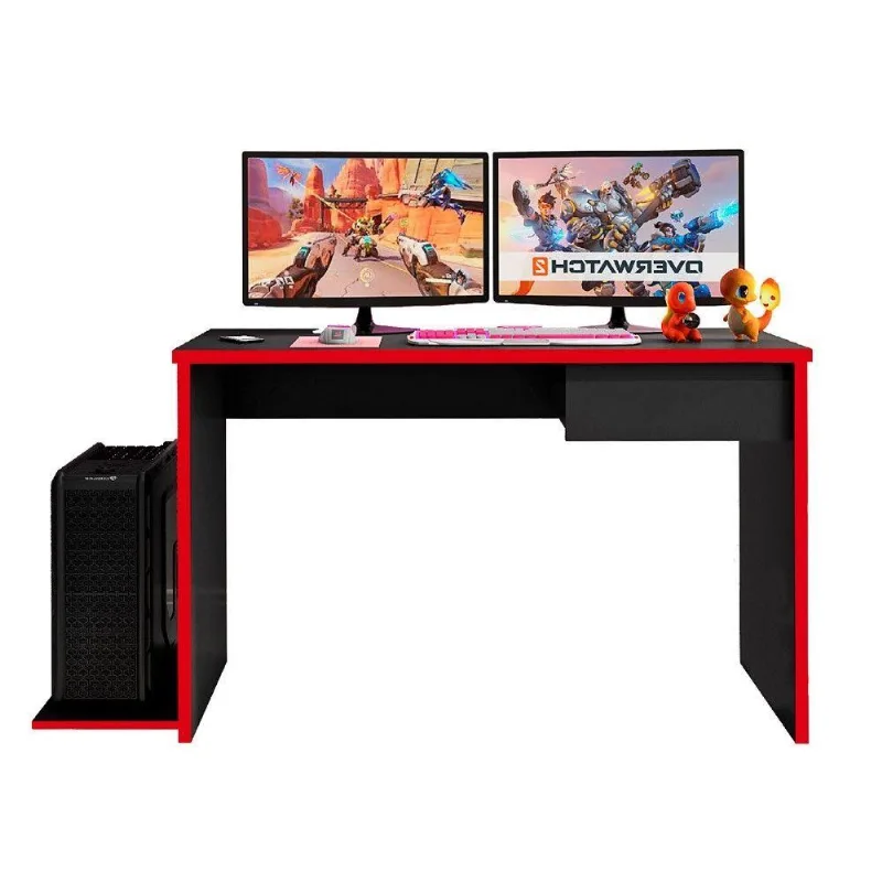 Mesa Gamer Drx-8000 Preto e Vermelho