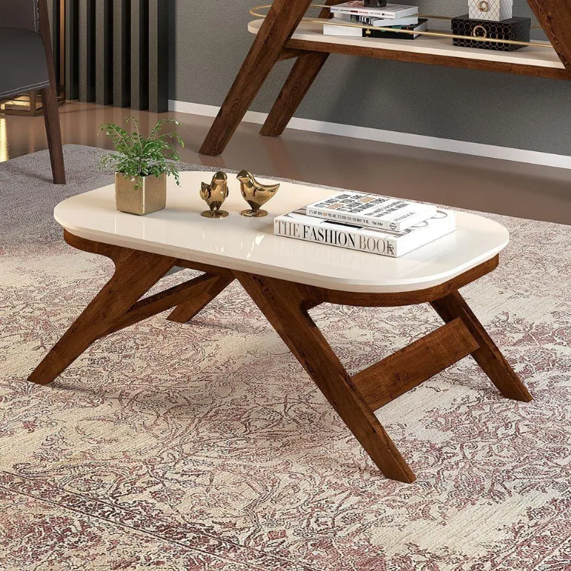 Mesa de Centro Anne Trufa com Creme