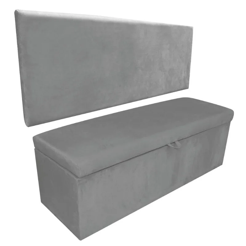 Kit Calçadeira Painel Clean 140cm Suede Grafite