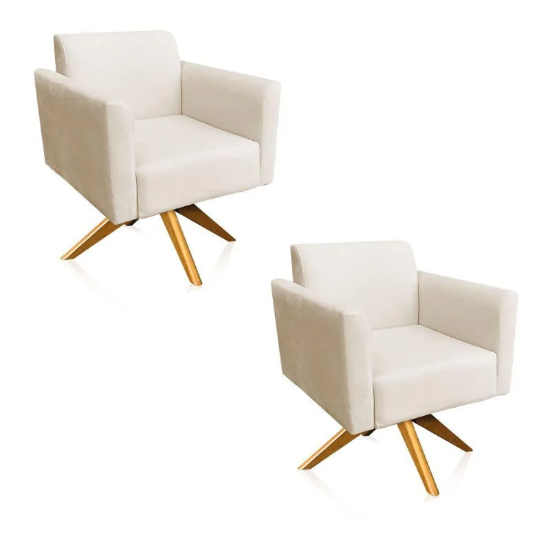 Kit 02 Poltronas Marisa Bege