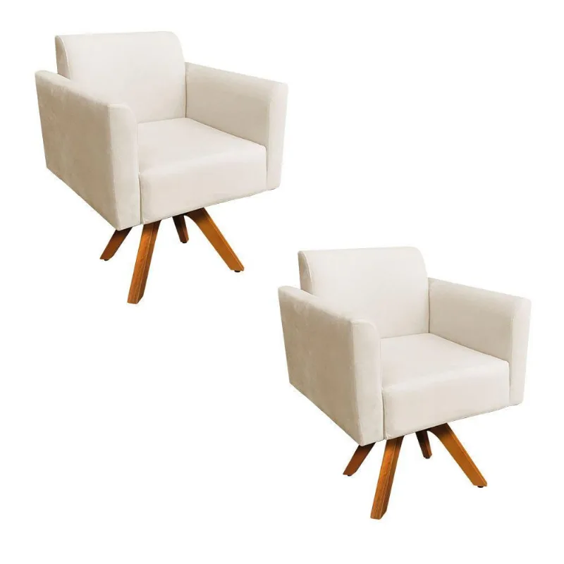 Kit 02 Poltronas Marisa Bege