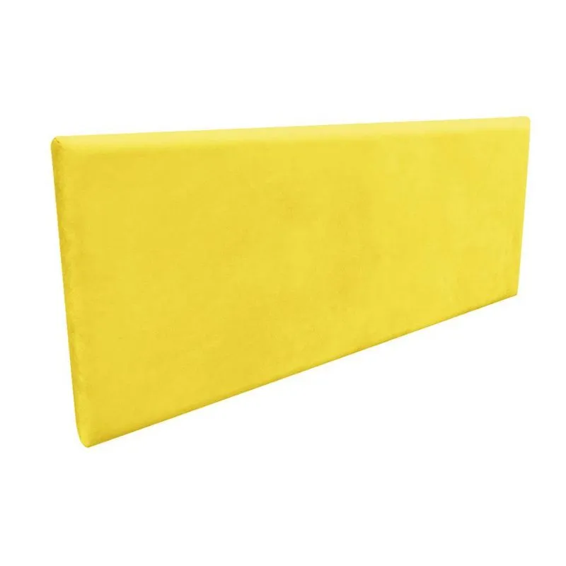 Cabeceira Painel Clean para Cama Box Solteiro 90 cm Amarelo