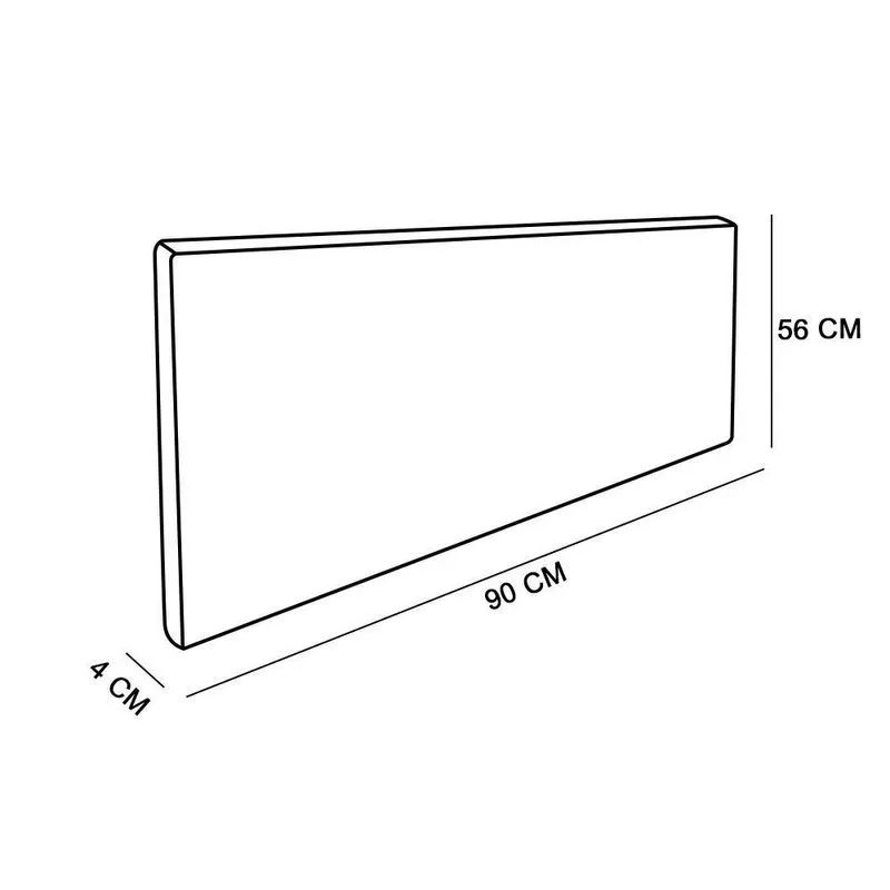 Cabeceira Painel Clean Para Cama Box Solteiro 90cm