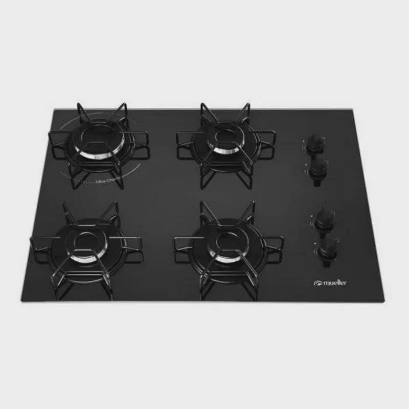 Cooktop 4 Bocas com Queimador Ultra Chama Bivolt MCG114BG1 Mueller Preto