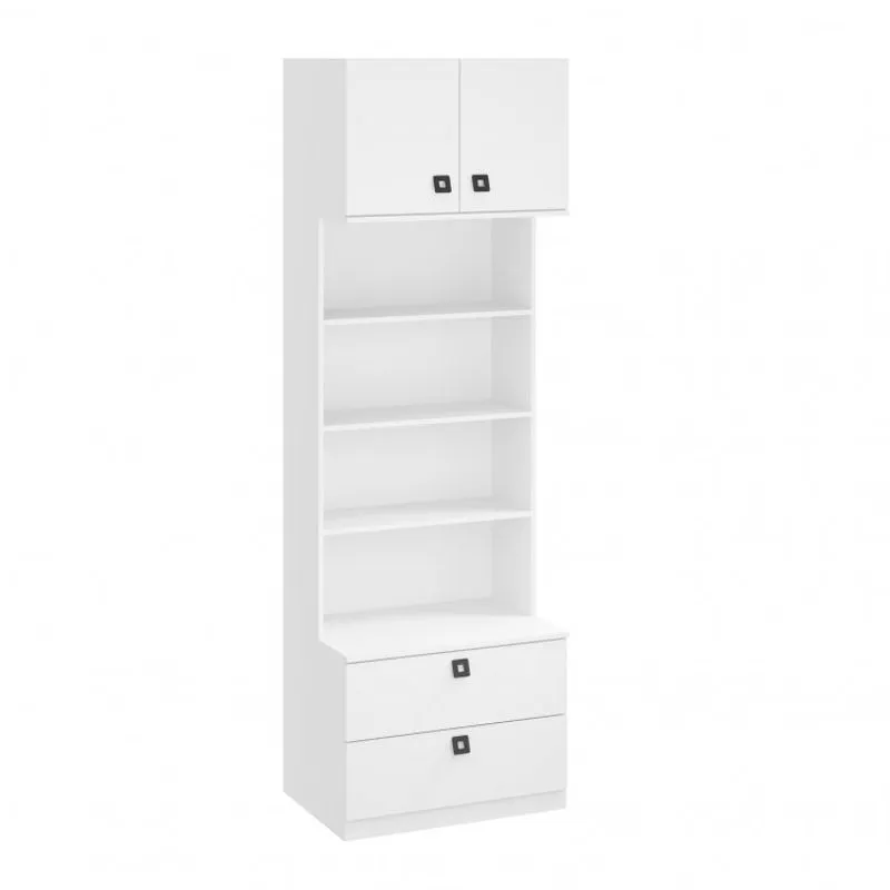 Módulo para Guarda Roupa 2 Gavetas 3 Prateleiras Free Be Mobiliário Branco