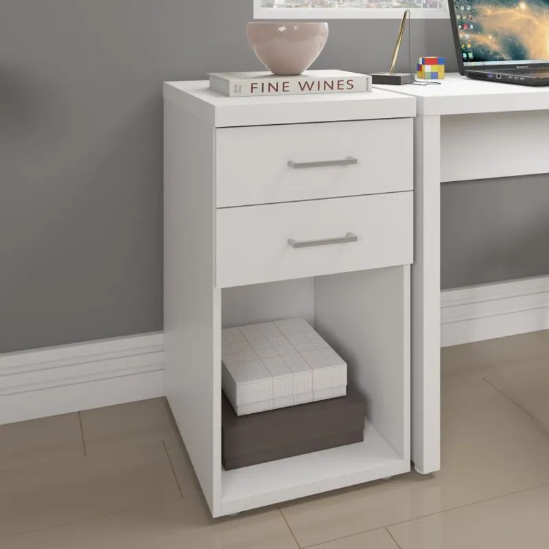 Gaveteiro 2 Gavetas 75cm Toq Artany Branco