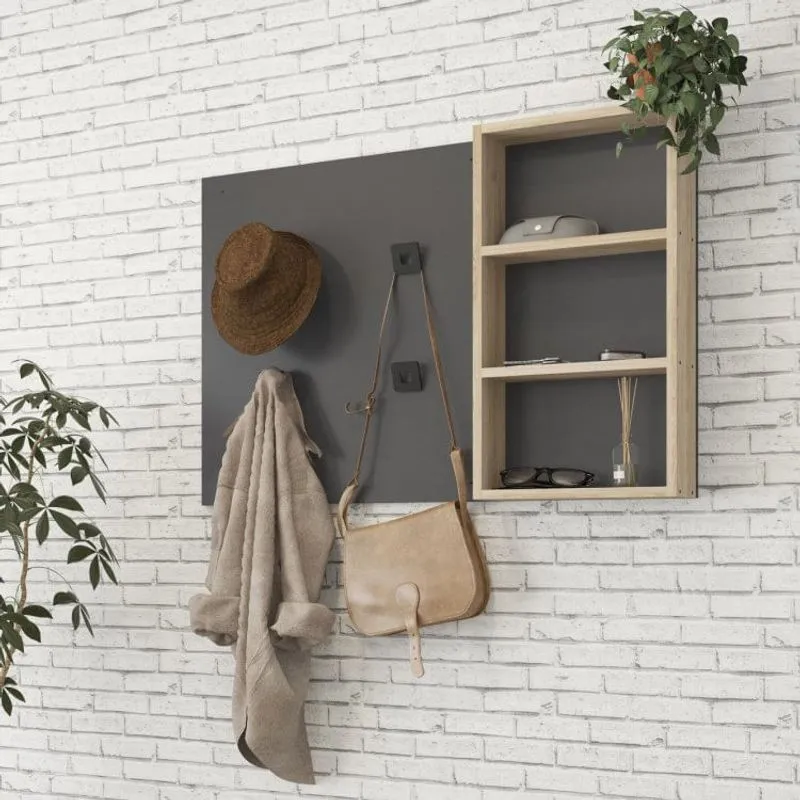 Módulo para Closet Painel Organizador com Suportes Flow Be Mobiliário Espresso/Aveiro