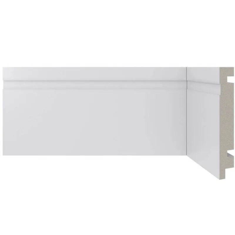Rodapé Santa Luzia Moderna 457 16mmx10cm Metro Linear - caixa com 2,4 m - Branco