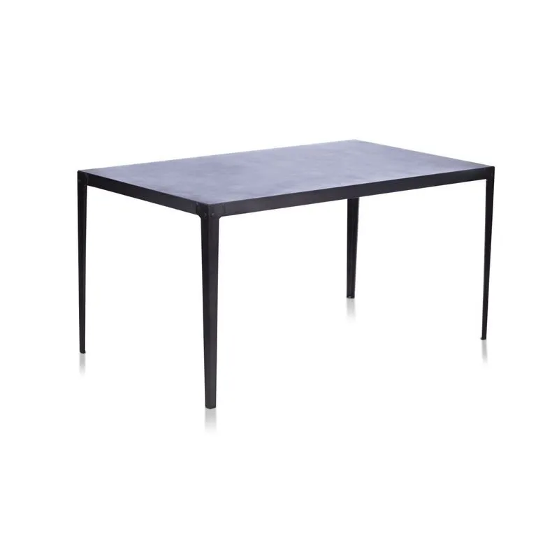 Mesa De Jantar 185cm X 90cm Rio Proa Cimento Queimado