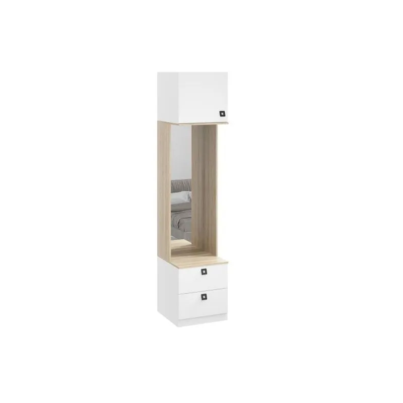 Módulo para Guarda Roupa Espelhado 2 Gavetas Free Be Mobiliário Branco/Aveiro