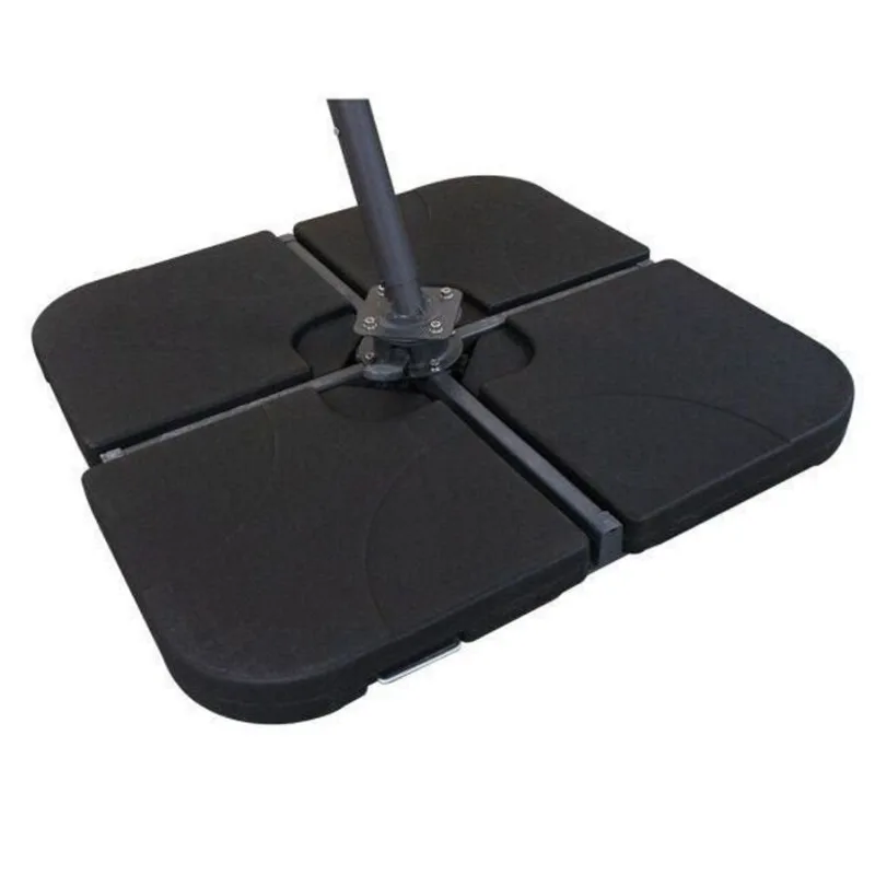 Base De Ombrelone Central Quadrada Rivatti Preto Preto