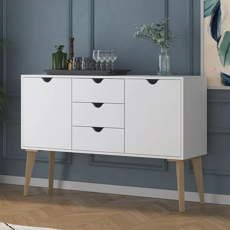 Buffet Aparador 2 Portas 3 Gavetas 120cm Retalho Falkk