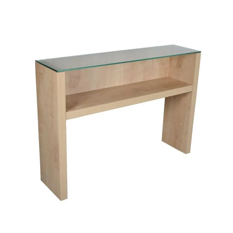 Buffet Aparador Tampo Vidro 120cm Aurora Falkk Madeira