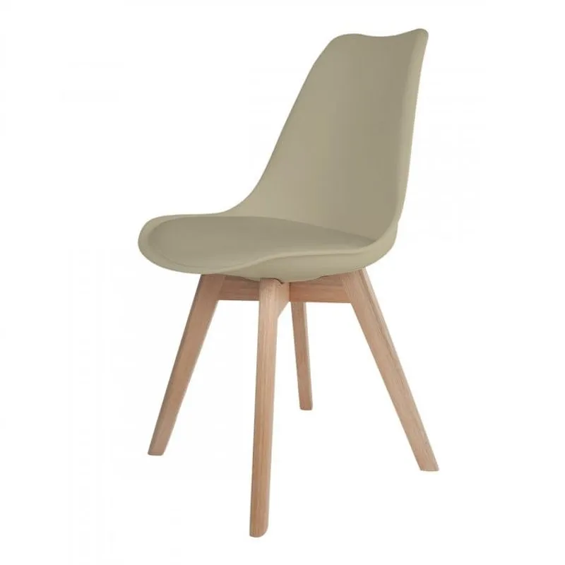 Cadeira Base em Madeira Saarinen Wood Empório Tiffany Nude