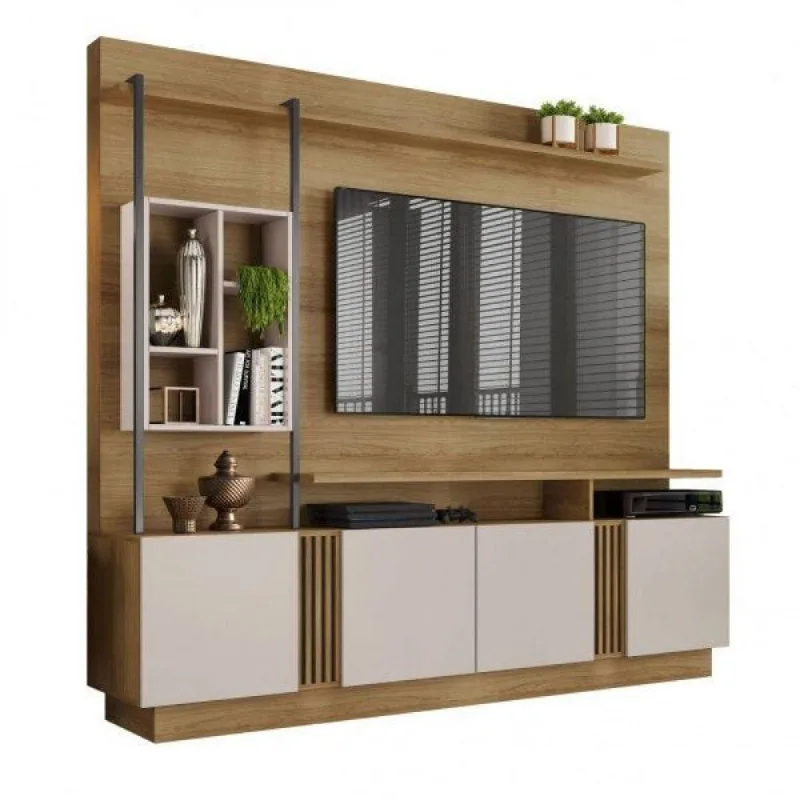 Painel Home Tv Até 65" Fortuna Noronha Off White