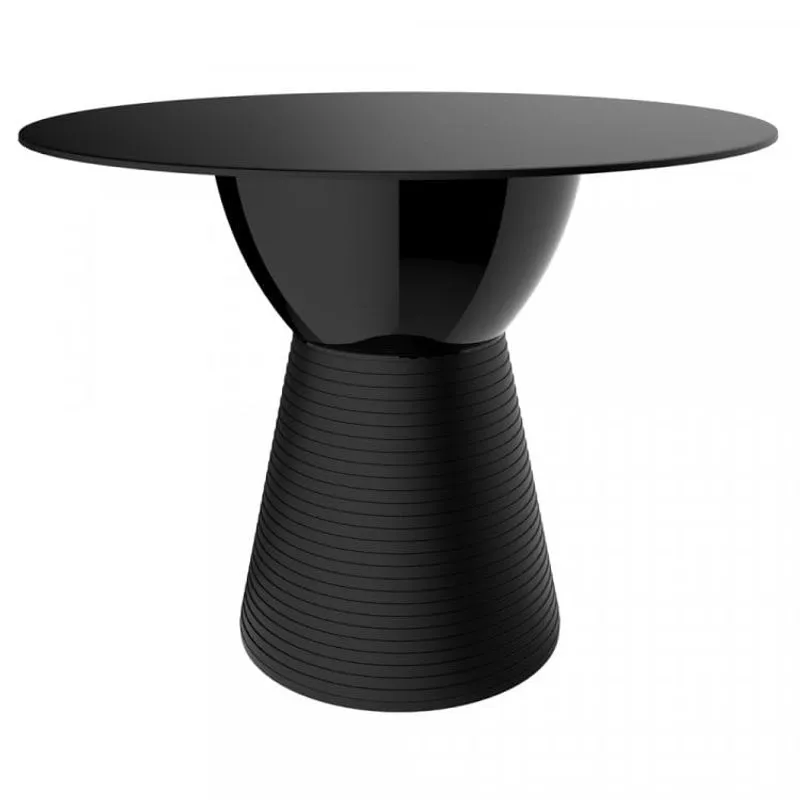 Mesa com Tampo PP Sili Grifit Preto