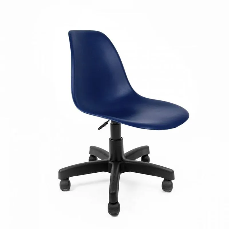 Cadeira Base Escura Eames Office Empório Tiffany Azul Bic