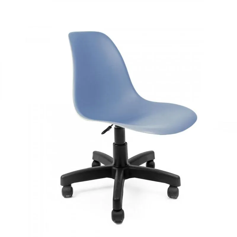 Cadeira Base Escura Eames Office Empório Tiffany Azul