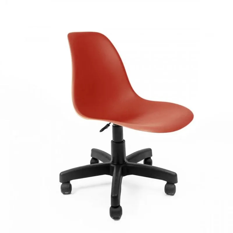 Cadeira Base Escura Eames Office Empório Tiffany Vermelho