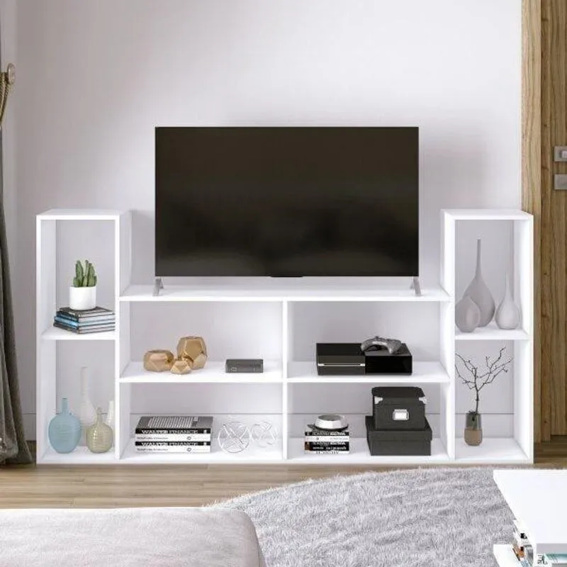 Rack para TV até 50 Polegadas Baviera RR Móveis Branco
