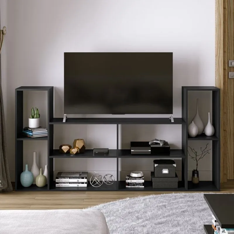 Rack para TV de até 50 Polegadas Baviera RR Móveis Preto