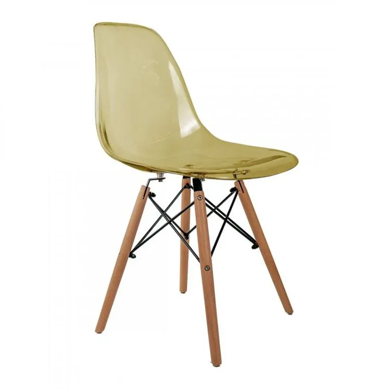 Cadeira Base em Madeira Natural Eames DSW-M Empório Tiffany Âmbar