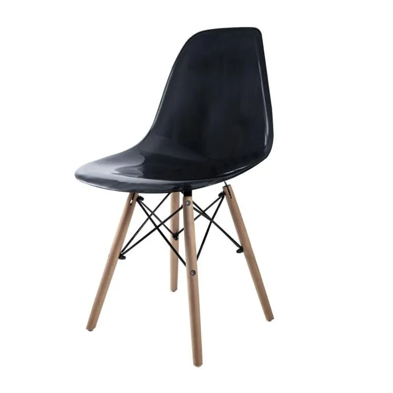 Cadeira Base em Madeira Natural Eames DSW-M Empório Tiffany Fume