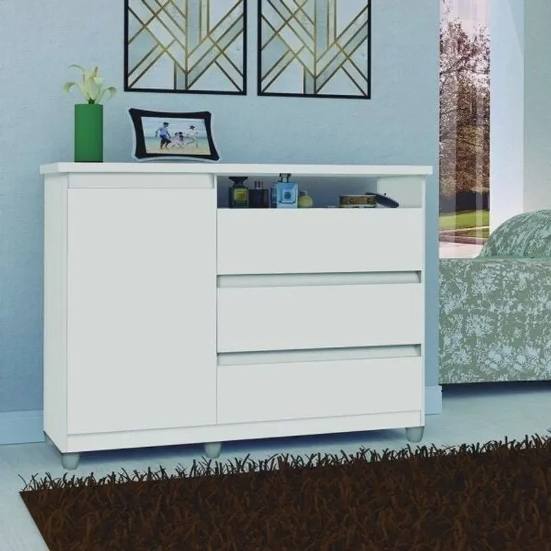 Cômoda 3 Gavetas 1 Porta Munique Móveis Primus