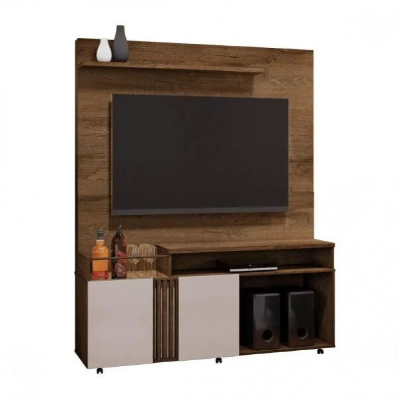 Home Tv 65" 2 Portas 2 Nichos Love Cacau Off White