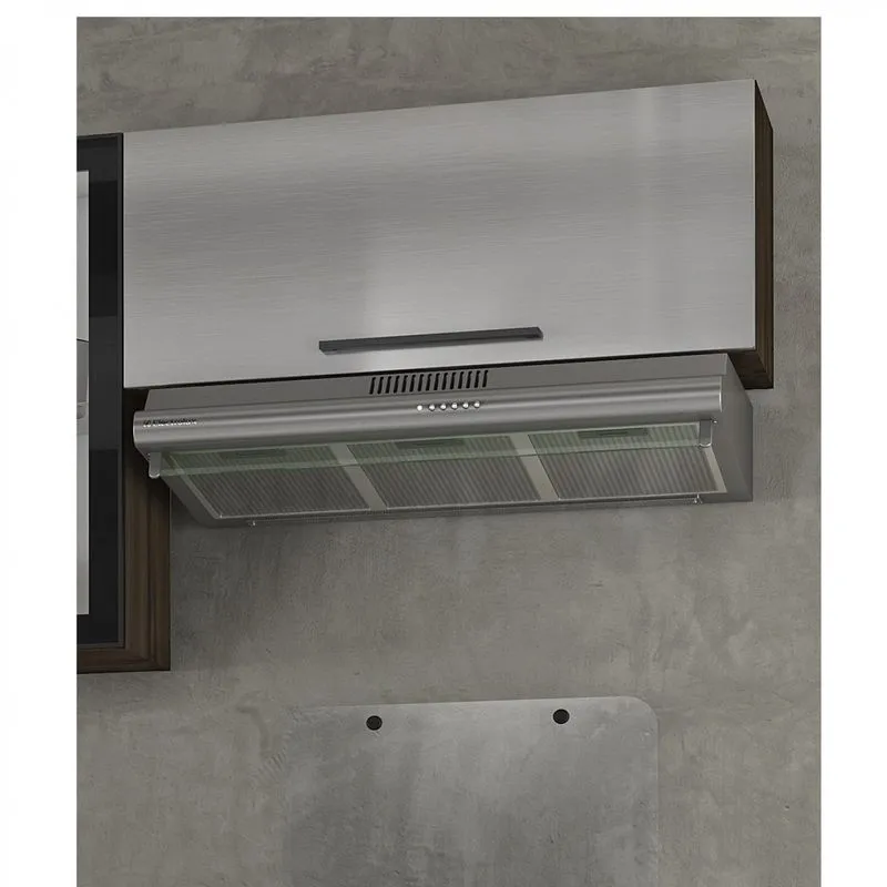 Armário Basculante 1 Porta 80cm Gourmet G3 Itatiaia Nogal Terracota/aço Inox