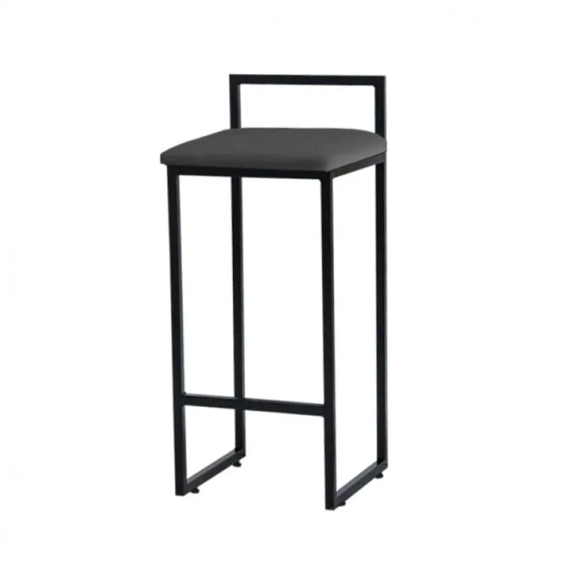 Banqueta Pietra Metal Móveis Preto/Veludo Cinza