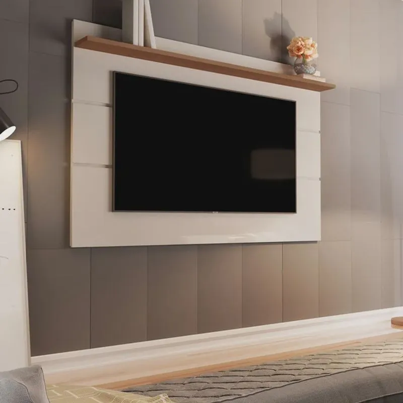 Painel Vivare 1.6 Off White/Freijó – Germai Móveis