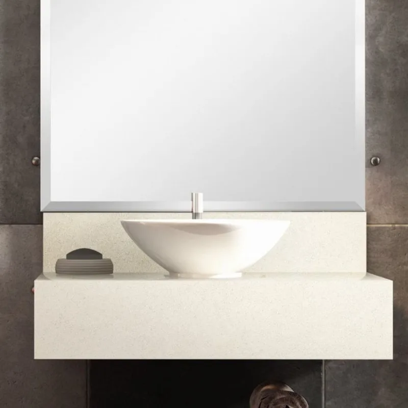 Bancada em Porcelanato Para Banheiro 60cm Max Para Cuba de Apoio Blu Bianco