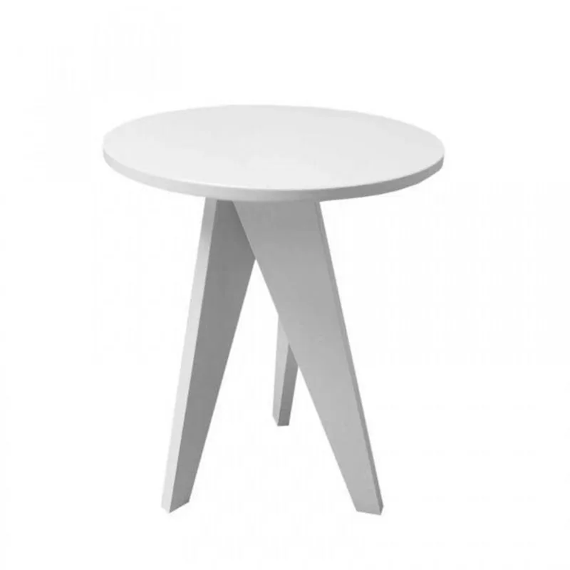 Mesinha Lateral Retrô Canção de Ninar Branco/Acetinado Branco Acetinado