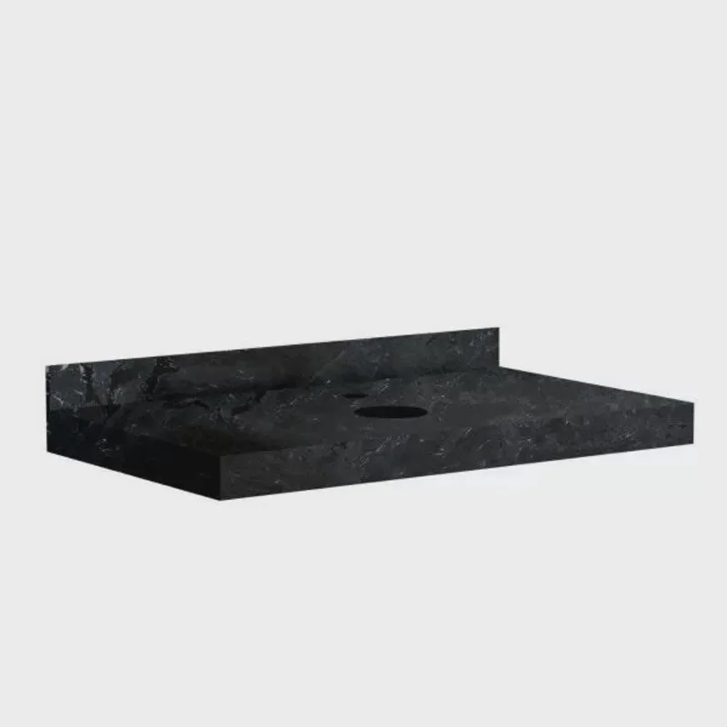 Bancada Lavatório em Porcelanato para Banheiro 80cm para Cuba de Apoio