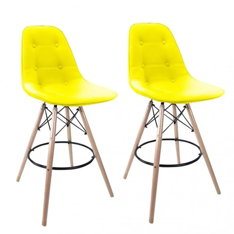 Banqueta Pp Dsw-m Eames Botonê Empório Tiffany Amarelo