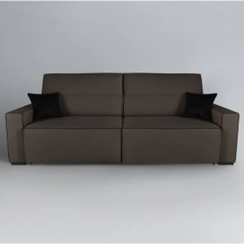 Sofá 3 Lugares Retrátil E Reclinável 230cm Veludo Romano Sofani Marrom/imbuia
