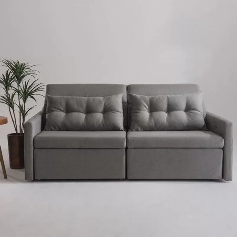 Sofá 4 Lugares Retrátil e Reclinável 216cm Dimas Sofáni
