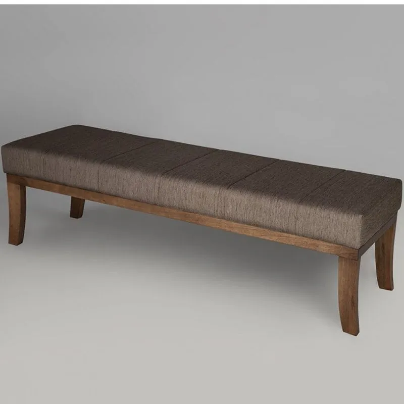 Puff para Quarto 100cm Veludo Pés Imbuia Lúcia Sofani Marrom/Imbuia