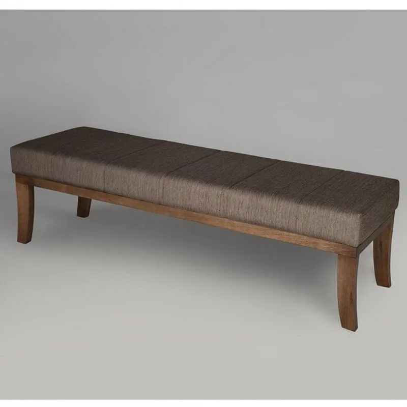 Puff para Quarto 160cm Veludo Pés Imbuia Lúcia Sofani Marrom/Imbuia