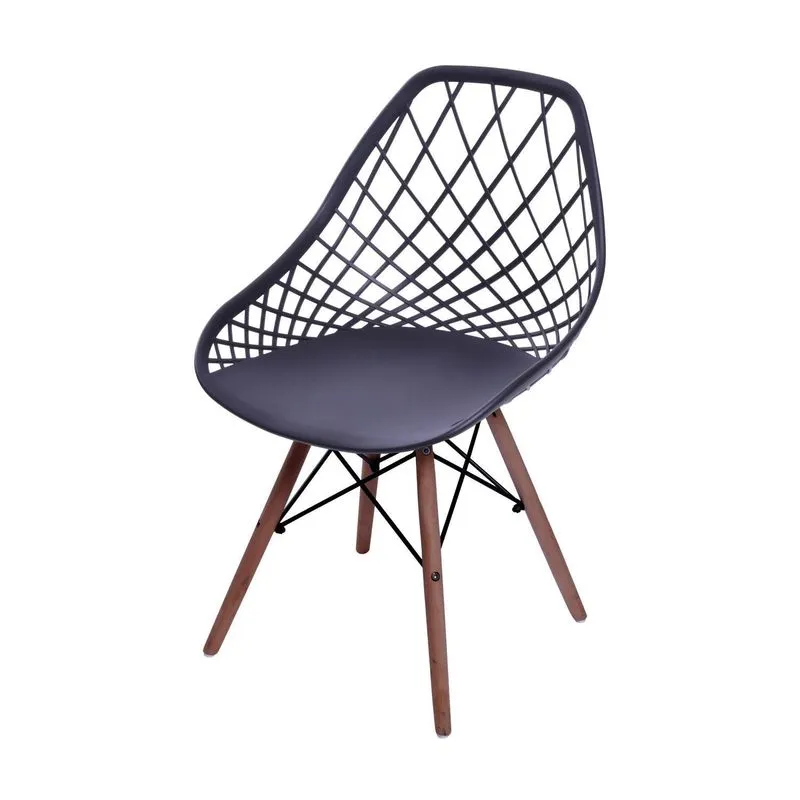 Cadeira Pp Base Madeira Escura Kaila Or Design Preto/marrom