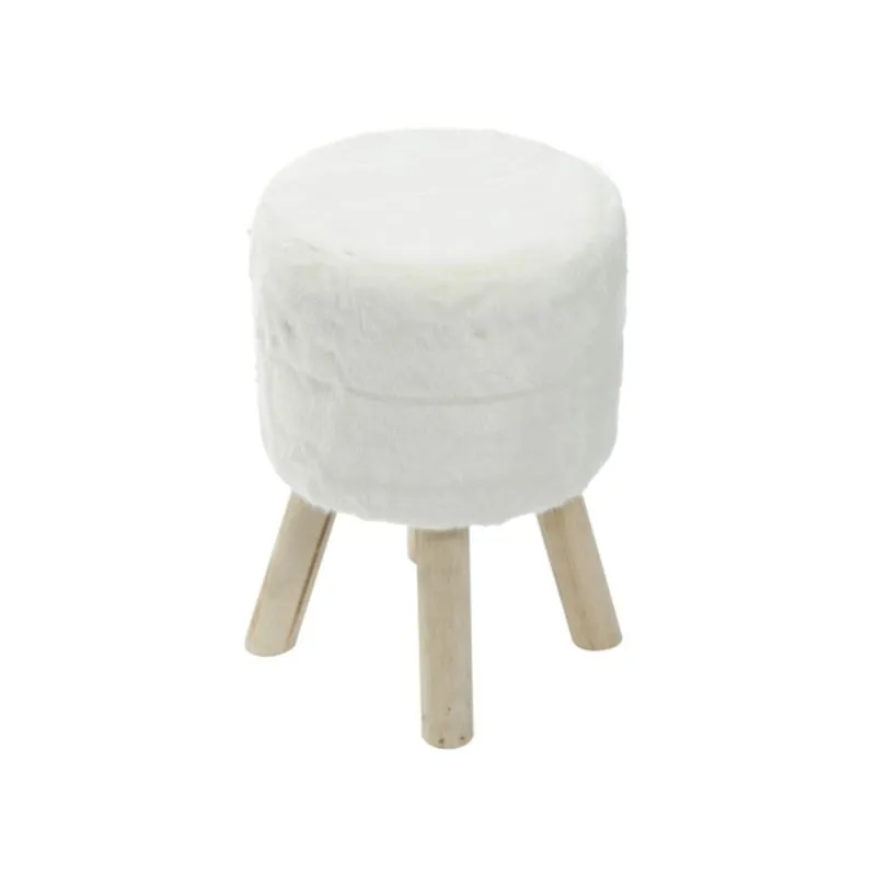 Banquinho Pelúcia Kitty Or Design Branco
