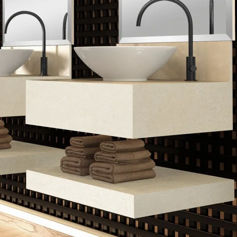 Prateleira Porcelanato Técnico Polido para Banheiro 60cm Max Blu Bianco