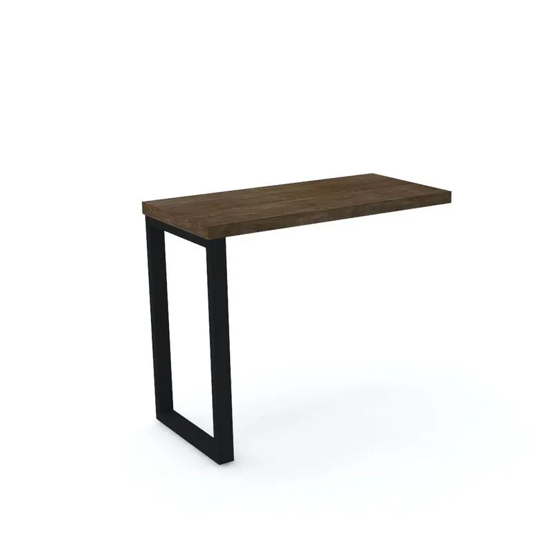 Mesa Complementar Pe40 Móveis 90cm Pandin Imbuia Terra E Preto Imbuia Terra/preto