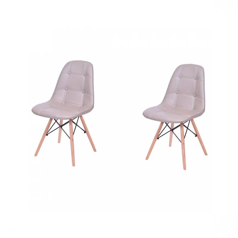 Kit 2 Cadeiras Botonê Eames Or Design Fendi