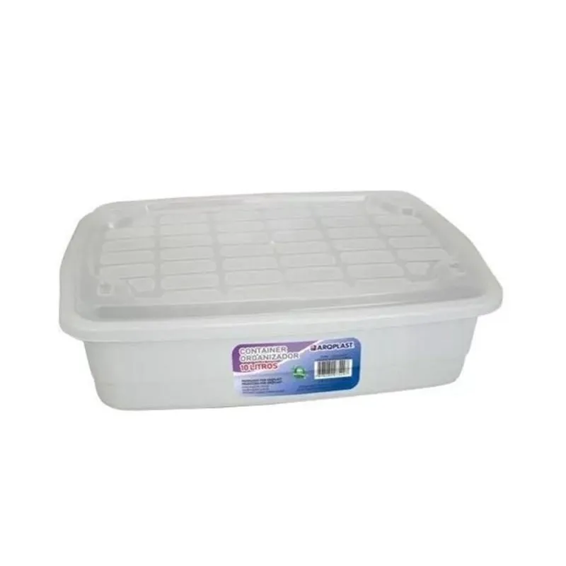 Container Organizador 10 Lts - Primeira Moagem (branco)