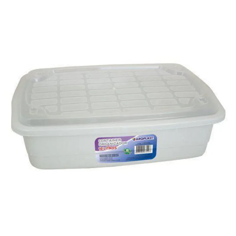 Caixa Organizadora Container 5 Litros Com Tampa 34X24X11Cm
