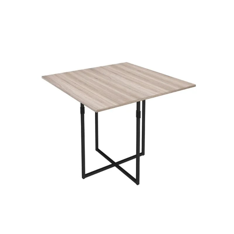 Mesa de Jantar Quadrada 90 cm Teka - Carvalho/Preto
