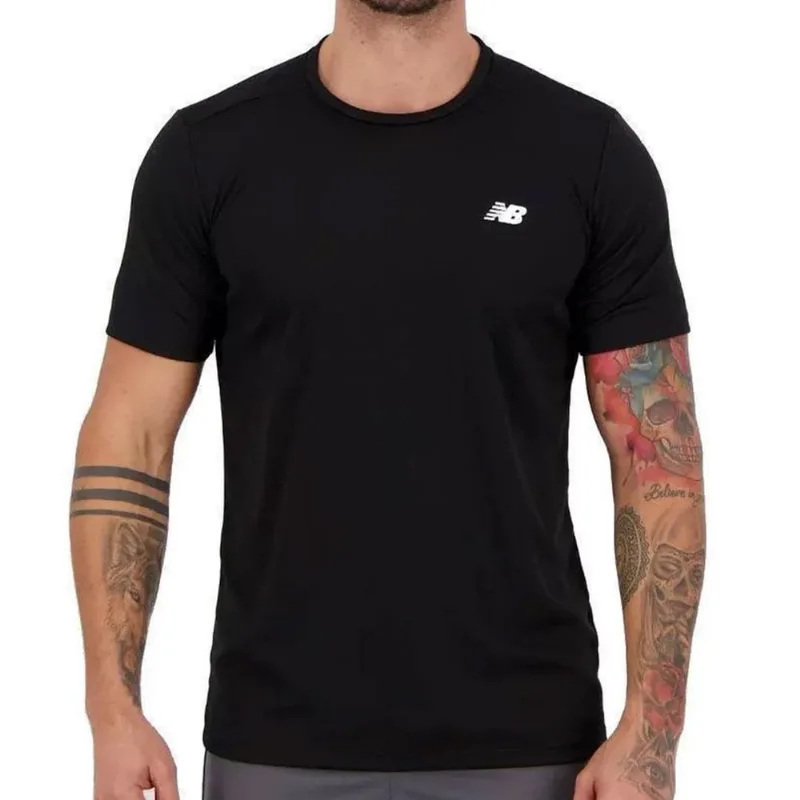 Camiseta New Balance Heathertech Masculino Preto P