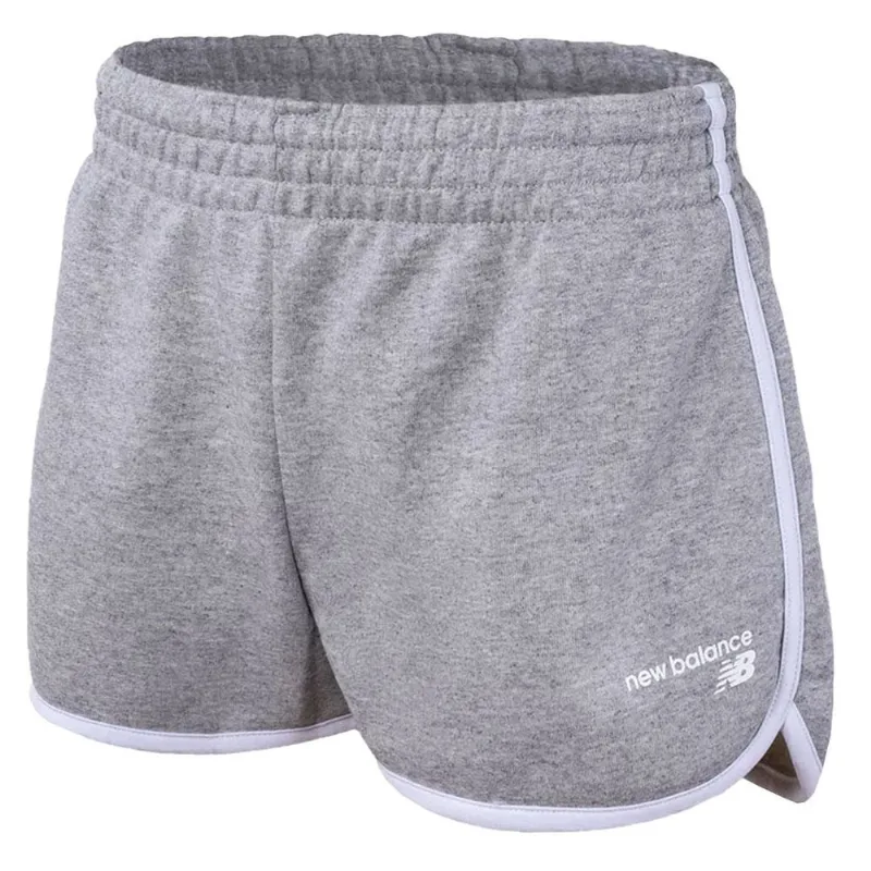 Shorts New Balance Classic Core Fleece Feminino Cinza M